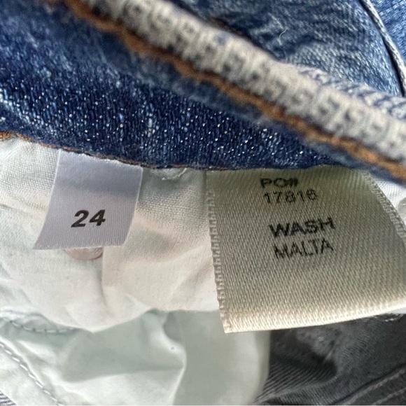 Reformation Liza High Rise Exposed Button Fly Straight Denim Jeans In Malta Wash - Picture 5 of 5